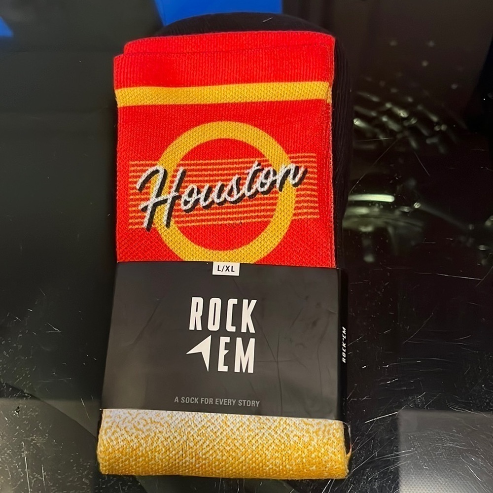Rock ‘Em Houston EST 1837 socks